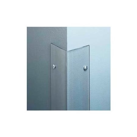 Pawling Polycarbonate Surface Mounted 90Deg Corner Guard, 1-1/8" Wing, 4'H, GRN, Drilled CG-17-4-9